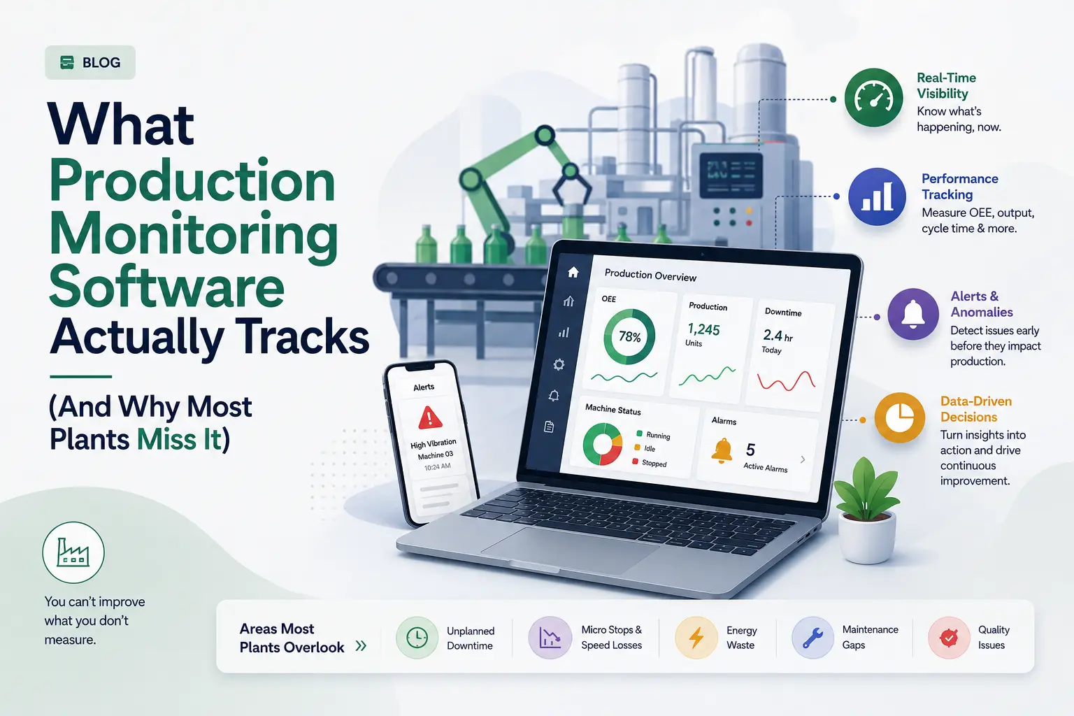 What Production Monitoring Software Actually Tracks (And Why Most Plants Miss It)